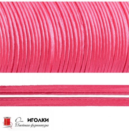 Кант атласный шир.15 мм арт.35-KA цв.ярко-розовый уп.65,8 м